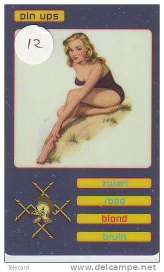 TELEFOONKAART * SFOR * PIN UPS  (12) NEDERLAND FL 50,00 Soldiers On Mission LIMITED EDITION * TELECARTE * PHONECARD - Leger