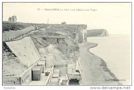 76. MESNIL-VAL. LES FALAISES VERS DIEPPE. BEAU PLAN - Mesnil-Val