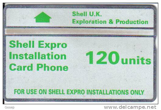 United Kingdom-cur003-120 Units-shell Expro(348b)-(thermographic Band)550b-used Card - Plateformes Pétrolières