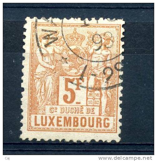 Luxembourg  :  Yv  58  (o)   Dentelé 13 1/2 - 1882 Allegorie