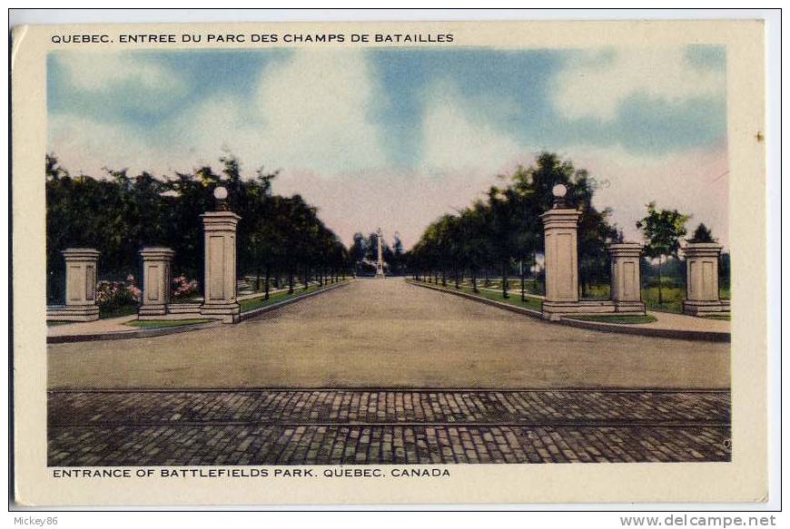 Canada--Québec--Entrée Du Parc Des Champs De Batailles  N°A.P 558 - Québec - La Cité