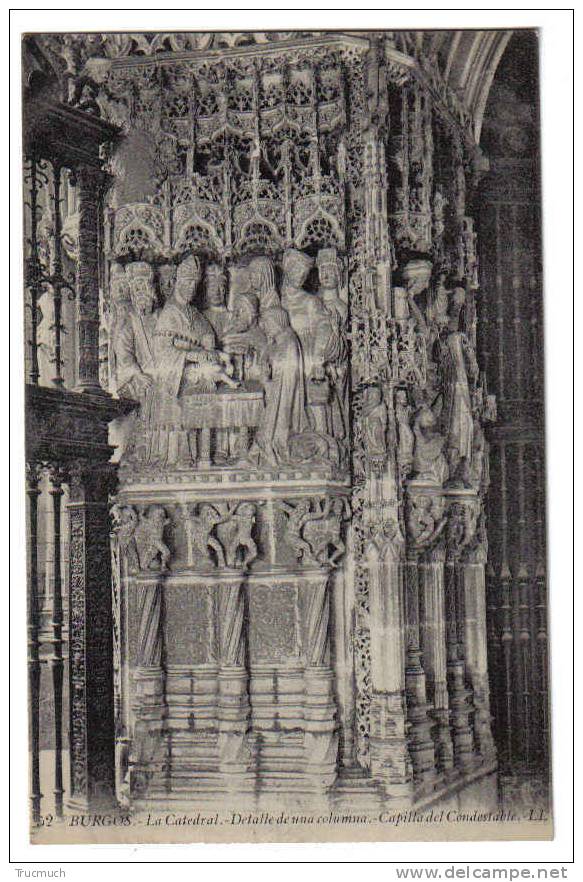 C3582 - BURGOS - La Catedral - Detalle De Una Columna - Capilla Del Condestable - Burgos