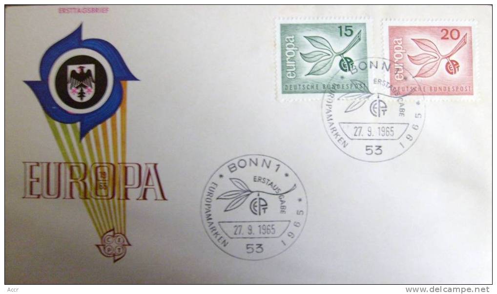 Allemagne FDC 1965 Europa : Feuille Et Fruit CEPT - 1965