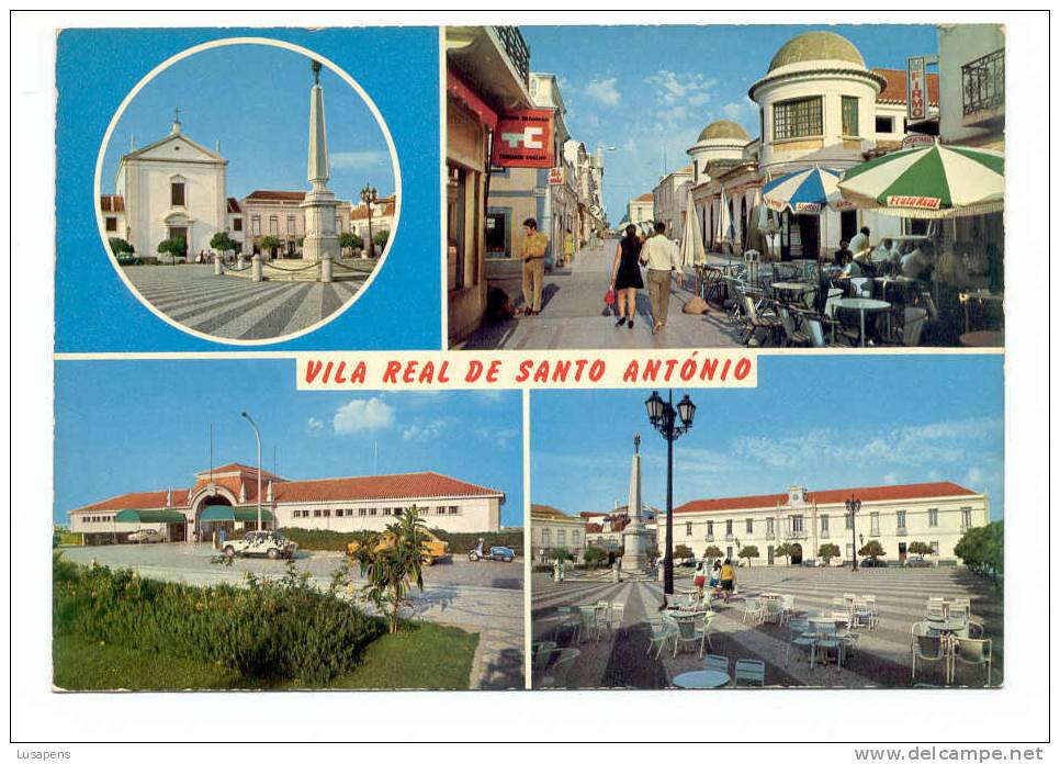 Portugal Cor 1132 – Algarve – Vila Real De Santo António – Vistas Carros Cars   Vespa - Vila Real