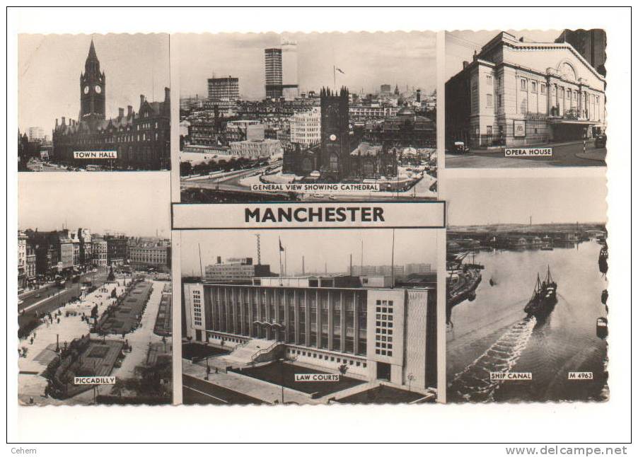 ROYAUME UNI UNITED KINGDOM ANGLETERRE MANCHESTER MULTIVUES CPSM BORDS DENTELES Valentine´s Real Photo - Manchester