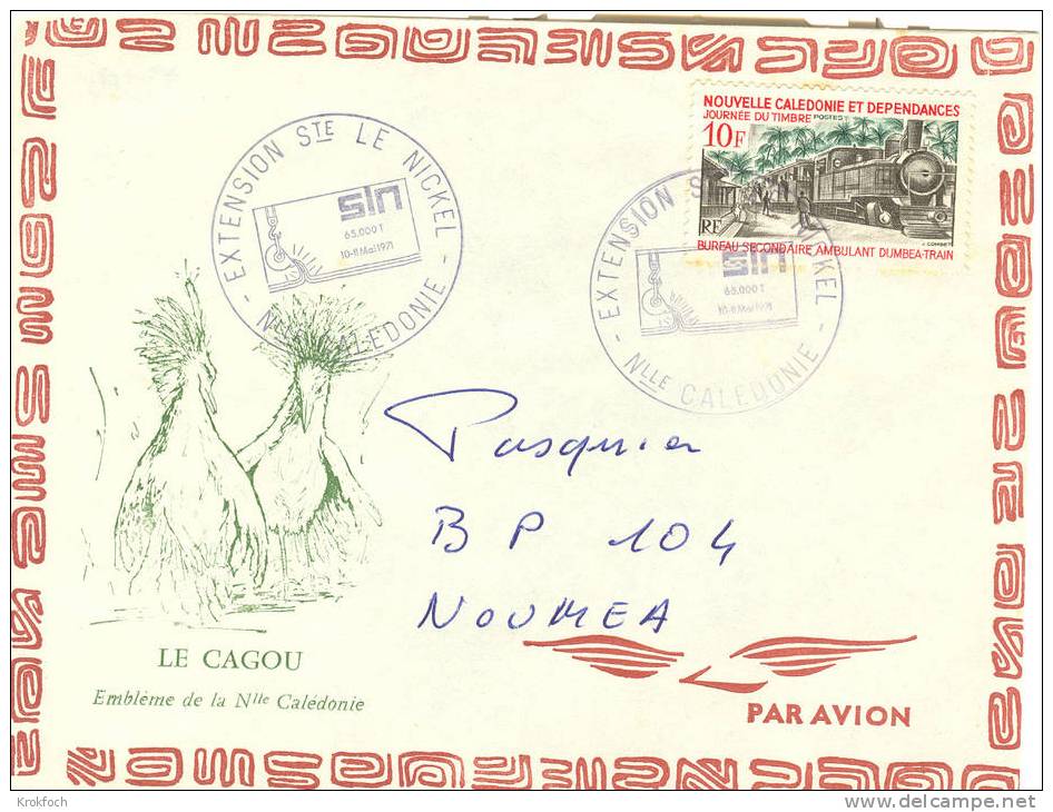 Calédonie - Lettre Noumea 1971 Avec BT SLN Extension Sté Le Nickel - Storia Postale