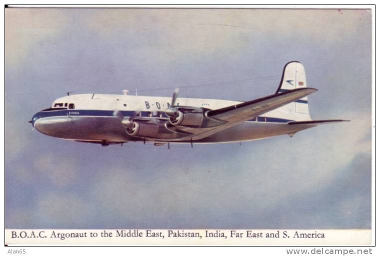 B.O.A.C. Argonaut Commercial Airline, Propeller Airplane - 1946-....: Moderne