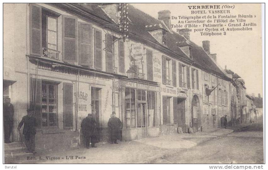 VERBERIE - Hôtel Vasseur "Du Télégraphe Et De La Fontaine Réunis" - Verberie