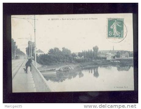 24395 Bezons Bord De La Seine Pris Du Pont De Bezons édit.marmuse N° 28 Rails , Animée  Belle Carte - Bezons