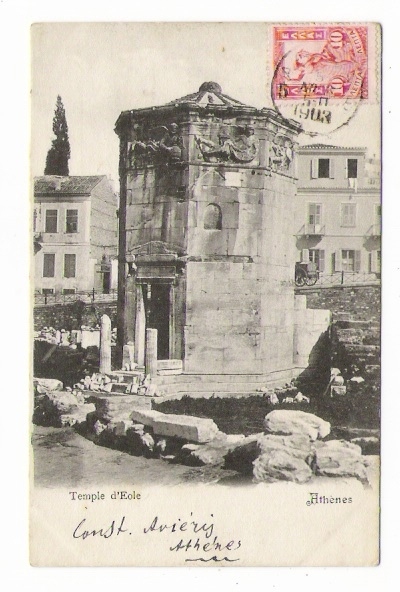 GRÈCE  /  ATHÈNES  /  TEMPLE  D´ EOLE  ( Dieu Des Vents ) /  Ed. UNION  UNIVERSELLE  DES  POSTES    ( Cpa Précurseur ) - Grèce