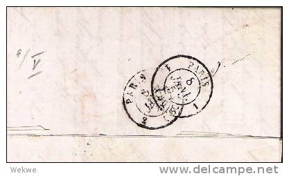 Fc134/ FRANKREICH -  Montendre 1861, Ceres 25 C. Nach Paris - 1849-1876: Classic Period