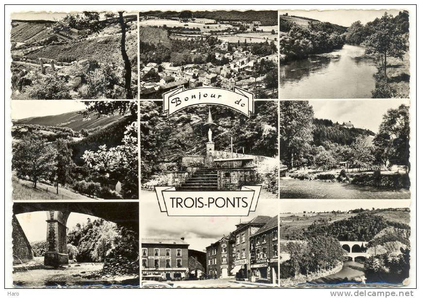 Un Bonjour De TROIS - PONTS - Carte 9 Photos. (676) - Trois-Ponts