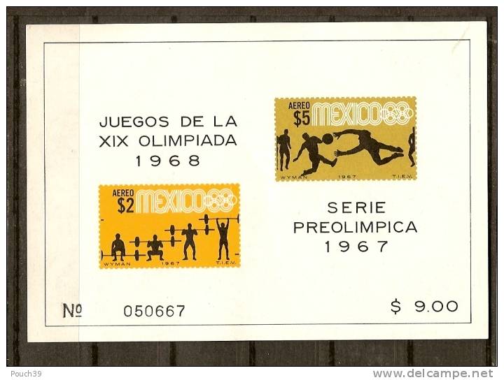 Mexique Bloc Jeux Olympiques 1968. Neuf** - Mexico