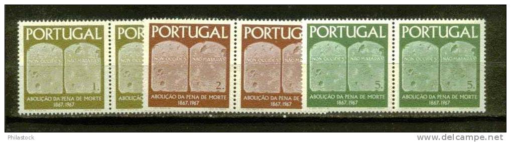PORTUGAL  N° 1027 A 1029 ** Paires - Ungebraucht