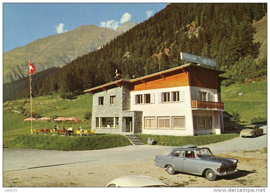 SUISSE - VALAIS - Bourg Saint Pierre - Auberge Au Bivouac De Napoléon - Automobiles - Bourg-Saint-Pierre 