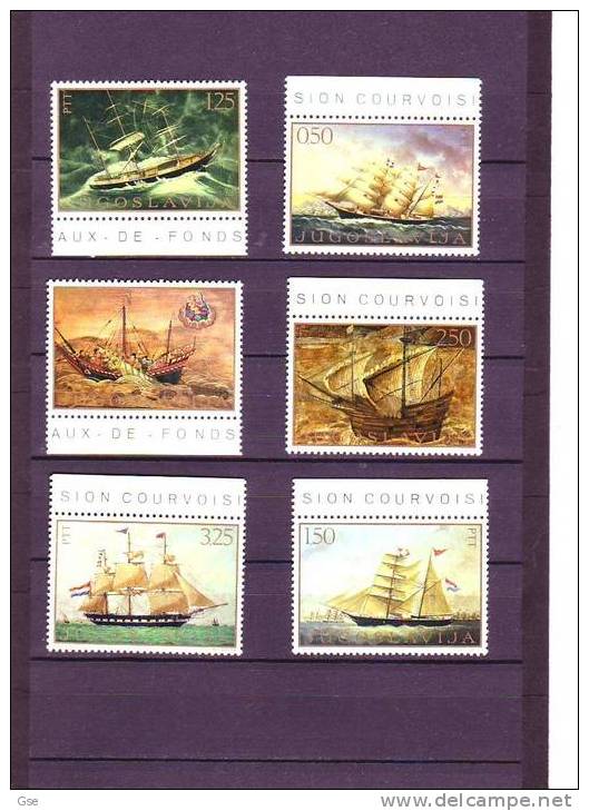 YUGOSLAVIA 1969 - Yvert 1230/5** - Battelli E Navi Antiche - Maritime