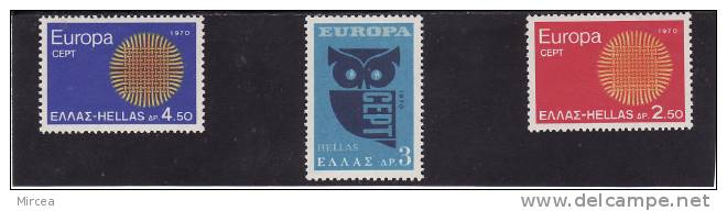 Grece 1970 -  Yv.no.1020/2 Neufs** - 1970