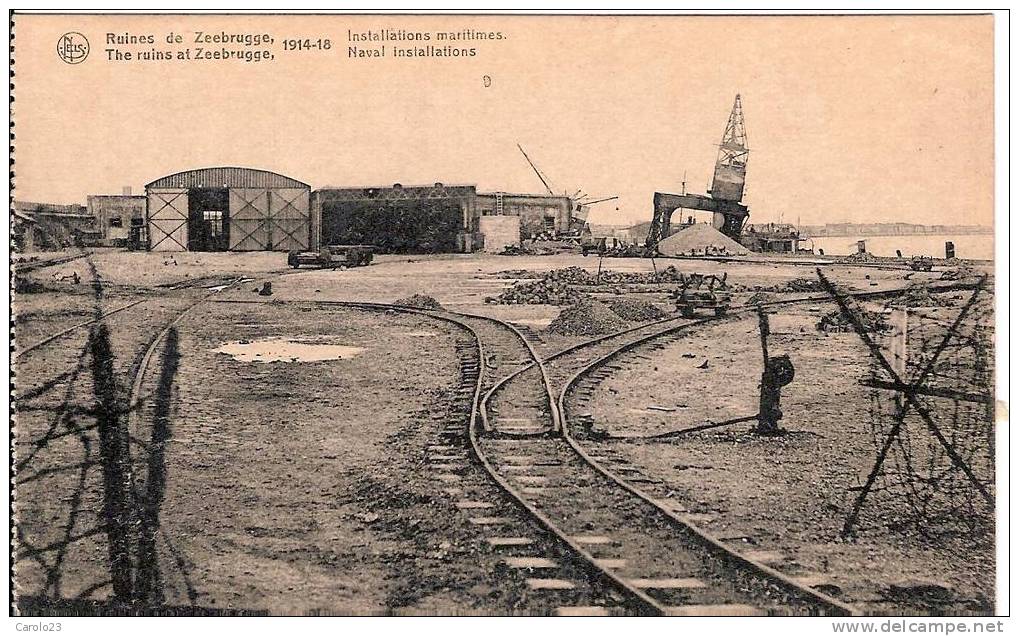 ZEEBRUGGE  :  LES  RUINES  DE  ZEEBRUGGE -   1914-18     -  INSTALLATIONS  MARITIMES - Zeebrugge