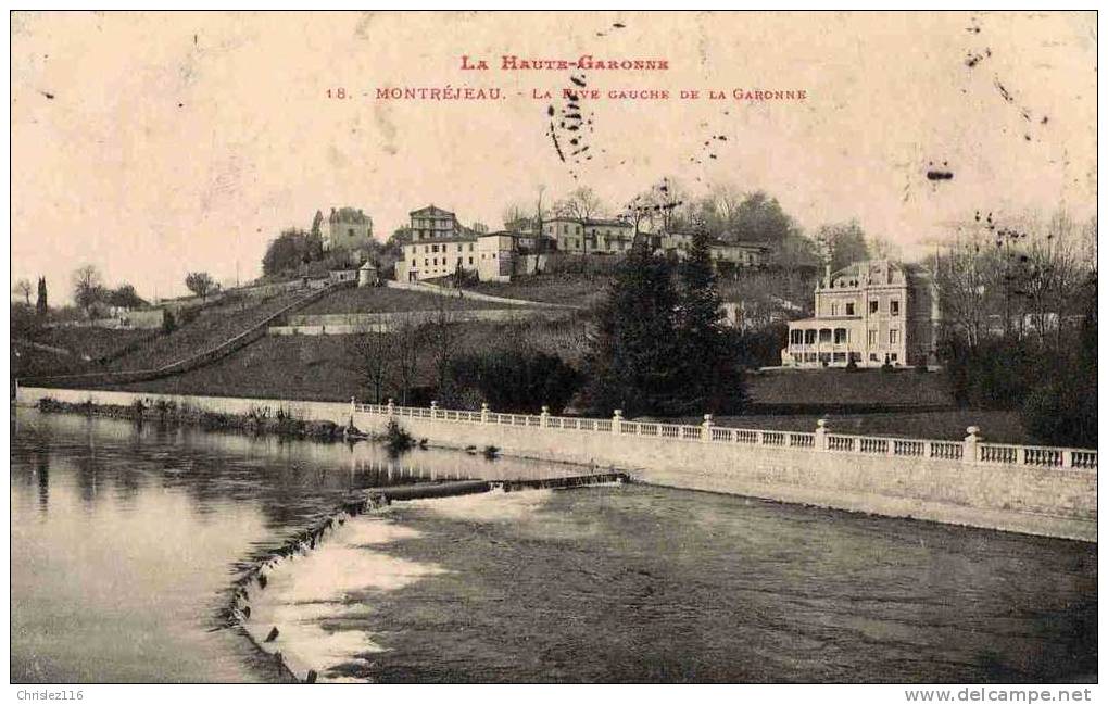 31 MONTREJEAU Rive Gauche De La Garonne  Joli Plan  1909 - Montréjeau