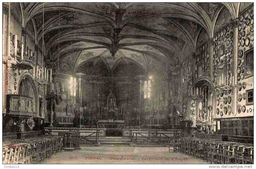 31 PIBRAC Intérieur De L'église  Précurseur  1905 - Pibrac