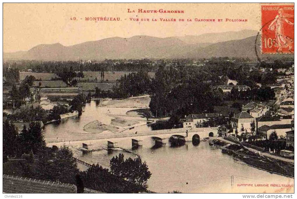 31 MONTREJEAU Vue Sur La Vallée Et Polignan  Beau Plan  1910 - Montréjeau