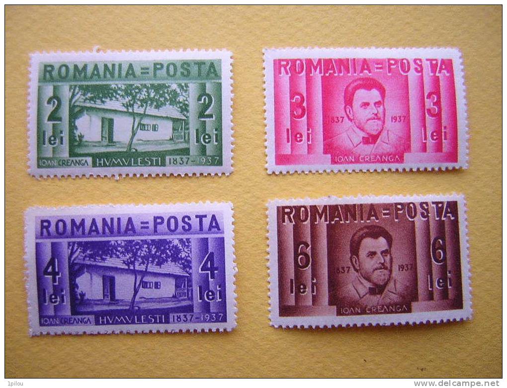 ROUMANIE. CENTENAIRE DE LA NAISSANCE DE IOAN CREANGA. - Unused Stamps