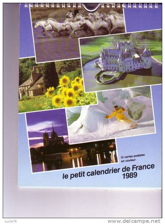 CALENDRIER AN 1989 - LA FRANCE A LA CARTE -  11 Cartes Postales ( à Découper)  Avec Mois En Dessous - - Big : 1981-90