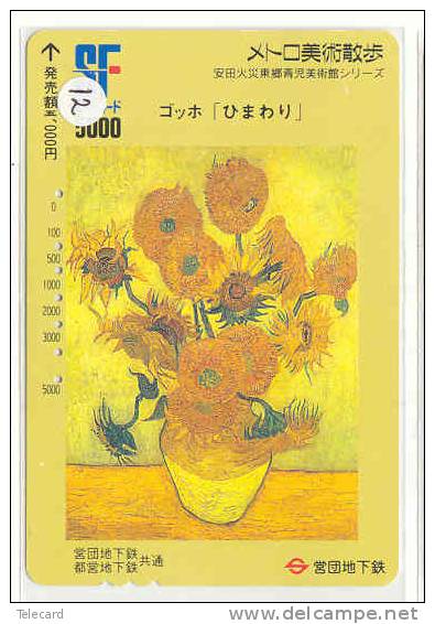 VINCENT VAN GOGH Sur Telecarte Japan (12) Painting - Peinture - Mahlerei - Schilderij - Art - Peinture