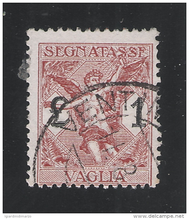 REGNO D´ITALIA -1924 - SEGNATASSE VAGLIA - Valore Usato Da L. 1 Bruno Rosso - In Ottime Condizioni - DC1175. - Postage Due