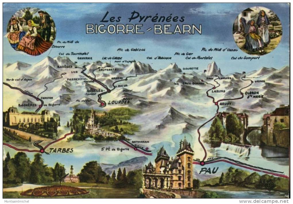 Bigorre/Béarn Pyrénées. Tarbes. Pau. Lourdes. Oloron. Bagnères... - Bearn