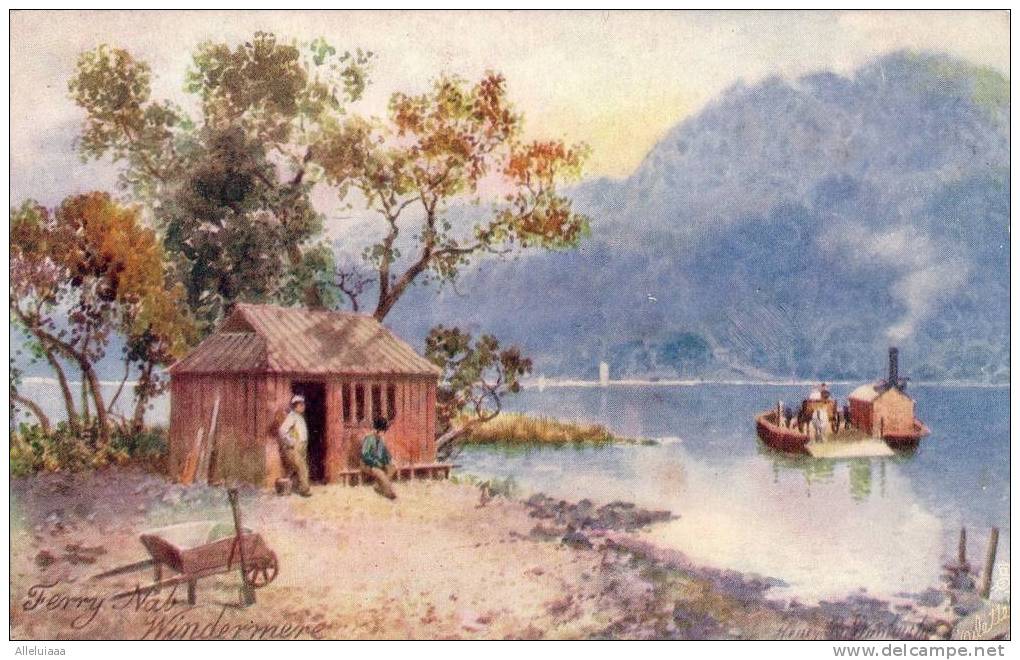 CPA Belle Illustration - Raphael Tuck Oilette N° 7286 - Picturesque English Lakes H.B Winsbush Ferry Nab, Windermere - Tuck, Raphael