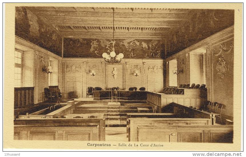 Carte Postale Ancienne Carpentras - Salle De La Cour D'Assise - Palais De Justice - Carpentras