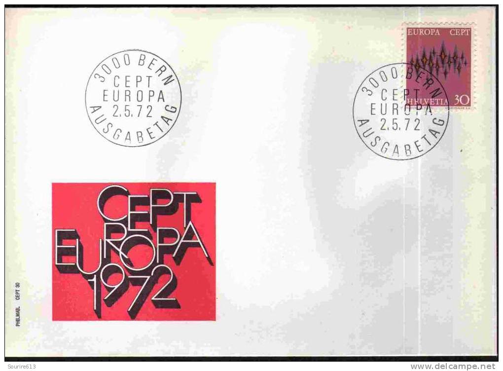 Fdc Suisse 1972 Europa-CEPT 1972 - 1972