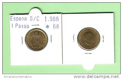 ESTADO ESPAÑOL  ESPAÑA  1 PESETA 1.966 #68 SC/UNC (sacada De Cartucho)  DL-2252 - 1 Peseta