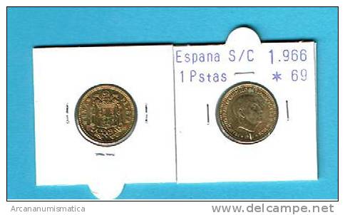 ESTADO ESPAÑOL  ESPAÑA  1 PESETA 1.966 #69 SC/UNC (sacada De Cartucho)  DL-2267 - 1 Peseta