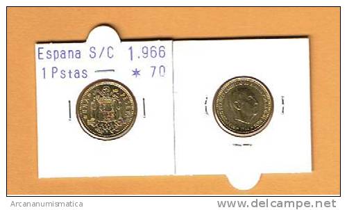 ESTADO ESPAÑOL  ESPAÑA  1 PESETA 1.966 #70 SC/UNC (sacada De Cartucho)  DL-2275 - 1 Peseta