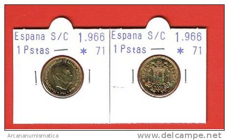 ESTADO ESPAÑOL  ESPAÑA  1 PESETA 1.966 #71 SC/UNC (sacada De Cartucho)  DL-2282 - 1 Peseta