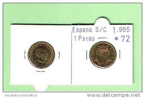 ESTADO ESPAÑOL  ESPAÑA  1 PESETA 1.966 #72 SC/UNC (sacada De Cartucho)  DL-2295 - 1 Peseta