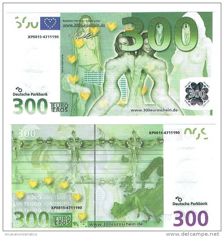 UNIÓN EUROPEA/EUROPEAN UNION  300,00€ SC/UNC Billete De Fantasia/Fantasy Banknote DL-2337 - Andere & Zonder Classificatie