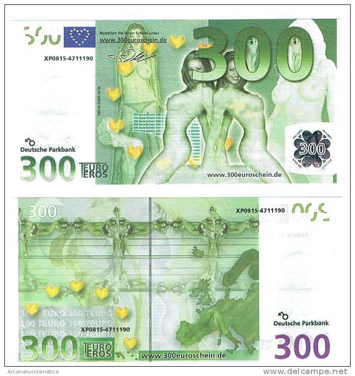 UNIÓN EUROPEA/EUROPEAN UNION  300,00€ SC/UNC Billete De Fantasia/Fantasy Banknote DL-2337 - Otros & Sin Clasificación