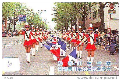 Télécarte MAJORETTES MAJORETTE (6) Musique Militaire Fanfare  Military Music Japon Phonecard - Música