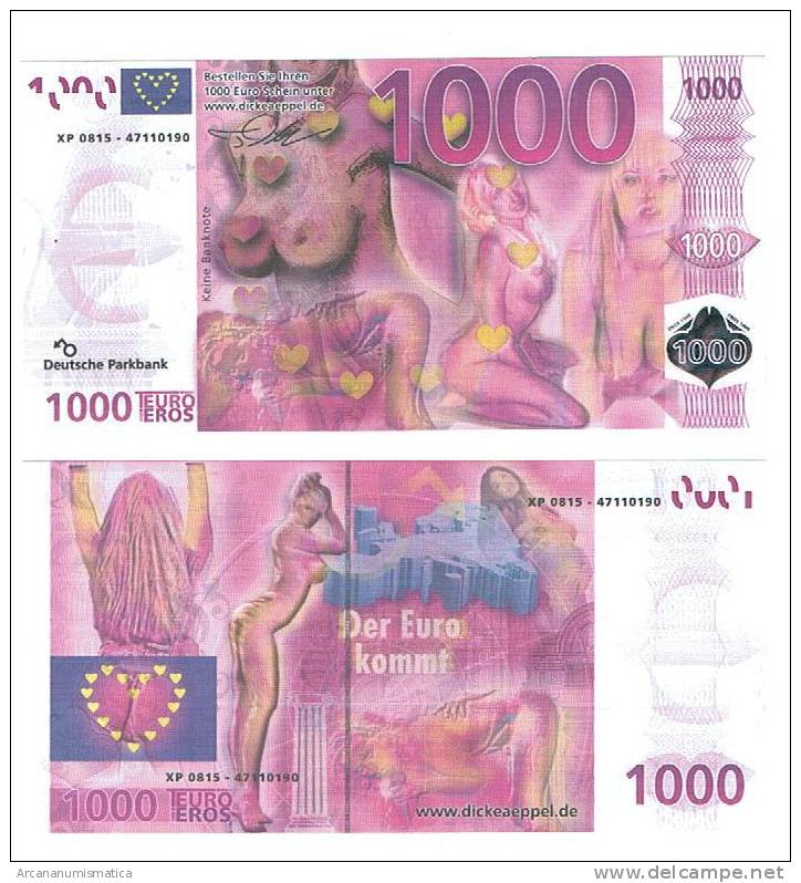 UNIÓN EUROPEA/EUROPEAN UNION  1.000,00€ SC/UNC Billete De Fantasia/Fantasy Banknote DL-2368 - Otros & Sin Clasificación