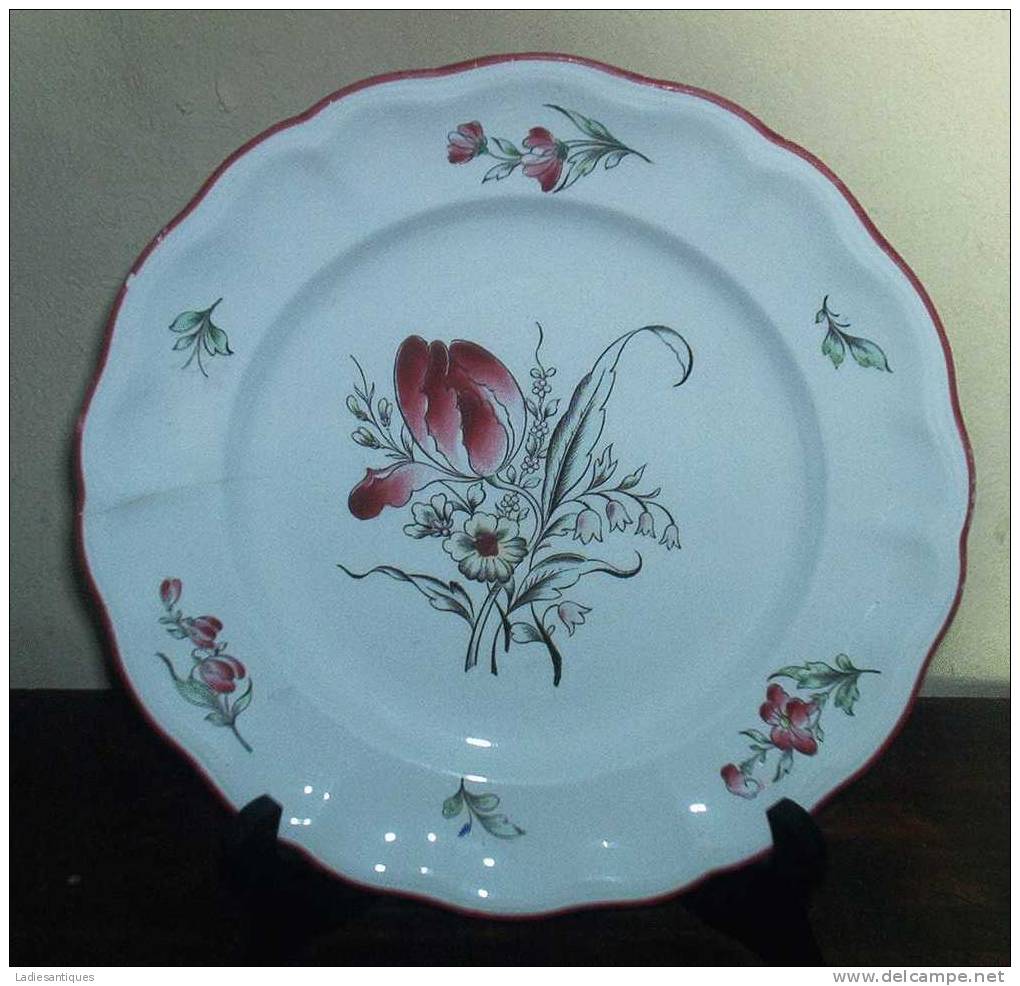 K § G Luneville China - Assiette - Plate - Bord - AS 1862 - Lunéville (FRA)