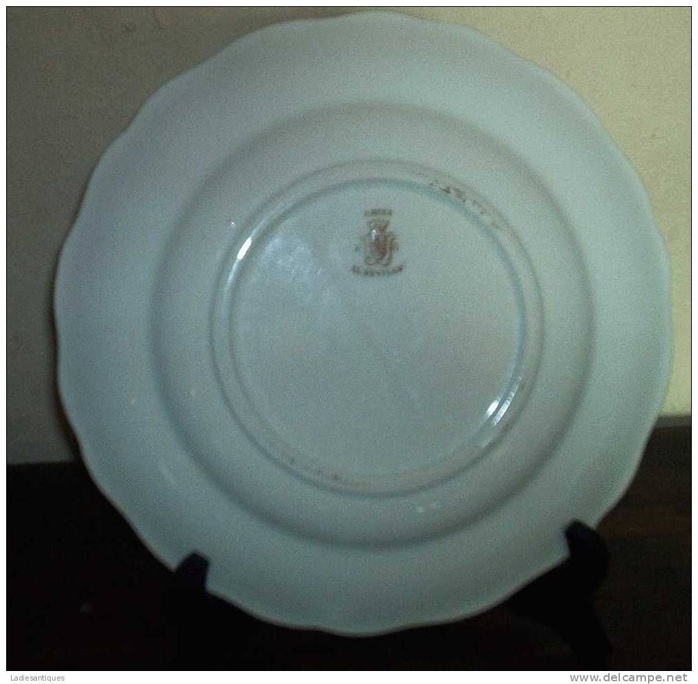 K § G Luneville China - Assiette - Plate - Bord - AS 1851 - Lunéville (FRA)