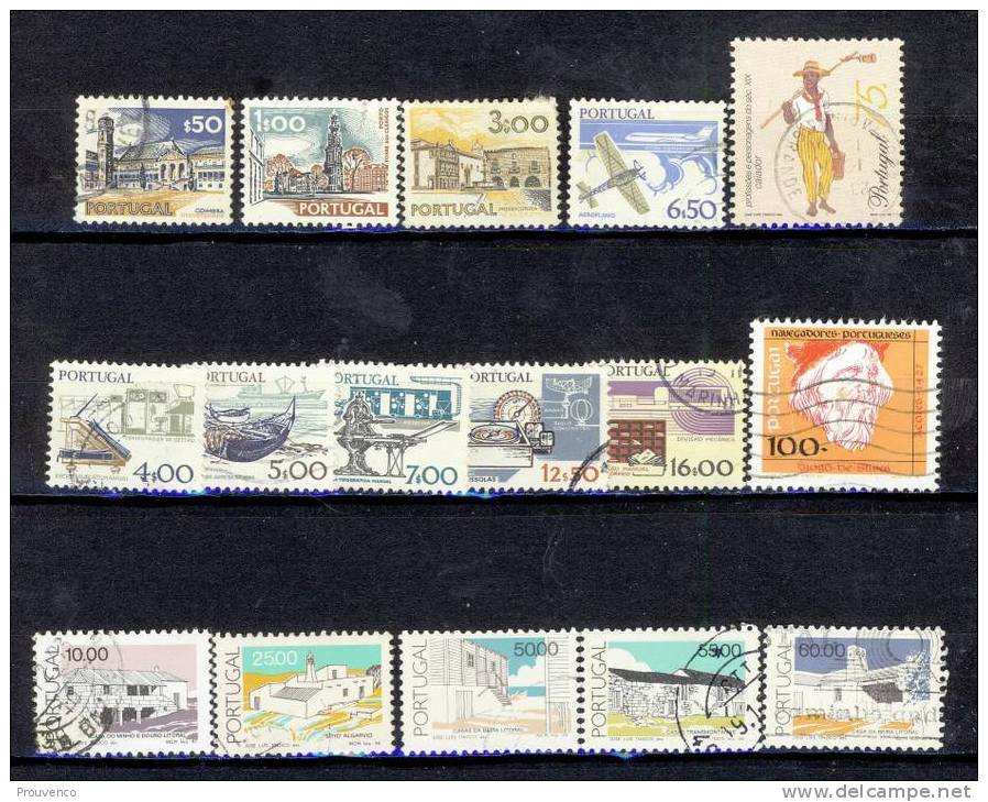 PORTUGAL  LOT 17 VALEURS  OBLIT. USED TOUS TB ++ - Collections