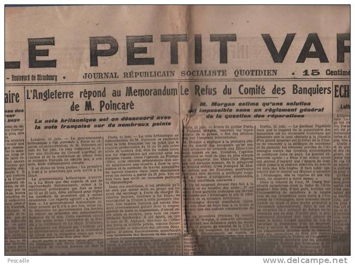 LE PETIT VAR 12/06/1922 - VILLES DU VAR - TOULON - LA SEYNE DRAGUIGNAN LAVANDOU PIERREFEU HYERES GIENS ARTISTES VAROIS - Informations Générales