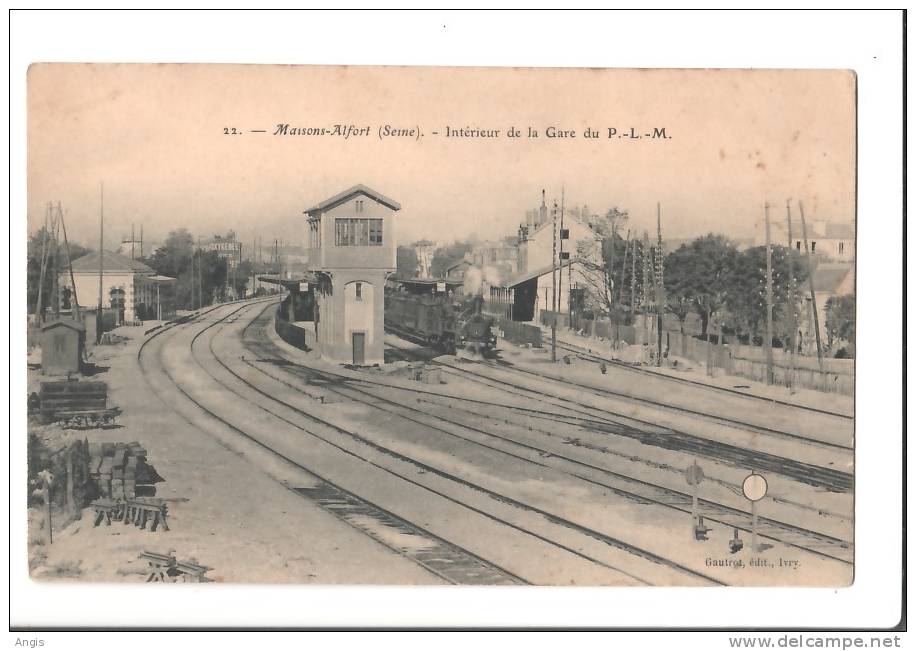 CPA---94-----MAISONS-ALFORT----GARE----TRAIN-----RAILS----GARE P.L.M. - Maisons Alfort