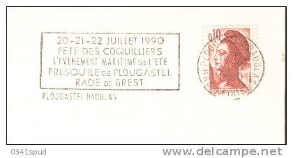 1990 France 29 Plougastel  Coquillages Shell Conchiglie - Conchas