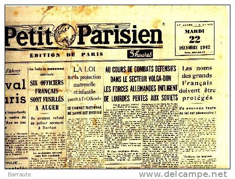 LE PETIT PARISIEN Du 22/12/1942 Dessin De R.DUBOSC . - Le Petit Parisien