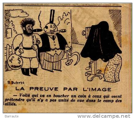 LE PETIT PARISIEN Du 22/12/1942 Dessin De R.DUBOSC . - Le Petit Parisien